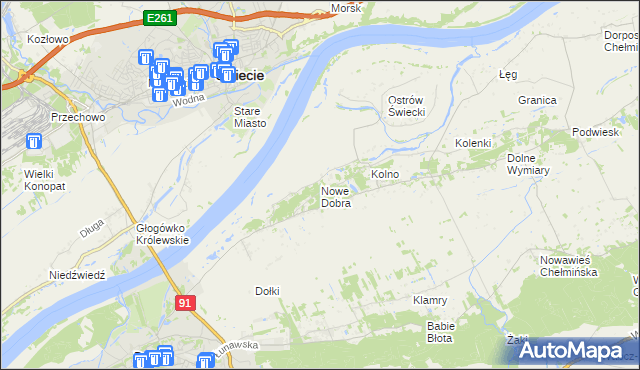 mapa Nowe Dobra gmina Chełmno, Nowe Dobra gmina Chełmno na mapie Targeo
