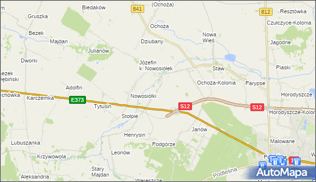 mapa Nowosiółki-Kolonia, Nowosiółki-Kolonia na mapie Targeo