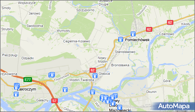 mapa Nowy Modlin, Nowy Modlin na mapie Targeo