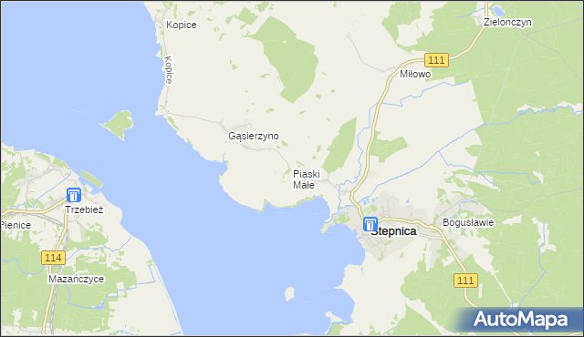 mapa Piaski Małe, Piaski Małe na mapie Targeo