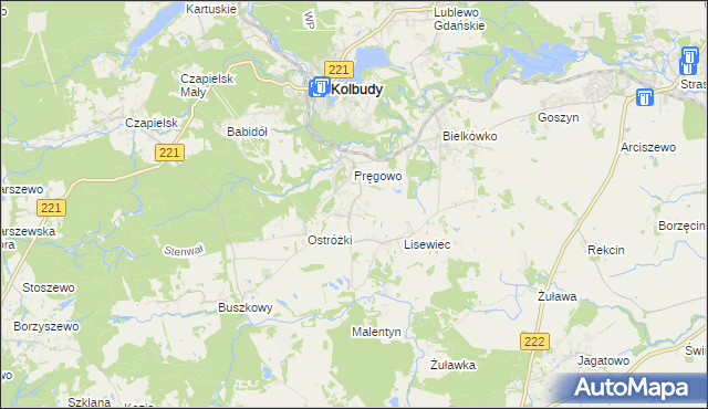 mapa Pręgowo Górne, Pręgowo Górne na mapie Targeo