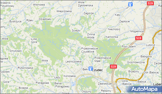 mapa Przedmieście Czudeckie, Przedmieście Czudeckie na mapie Targeo
