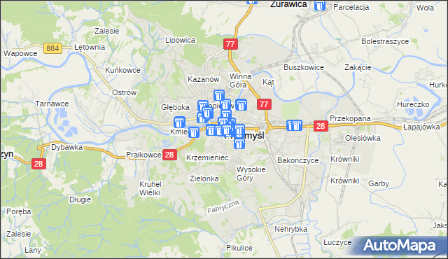 mapa Przemyśla, Przemyśl na mapie Targeo