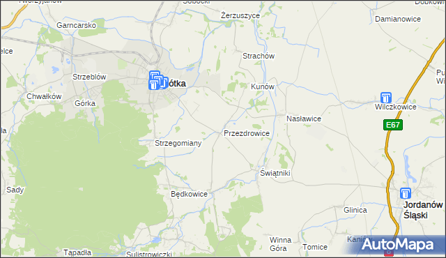 mapa Przezdrowice, Przezdrowice na mapie Targeo