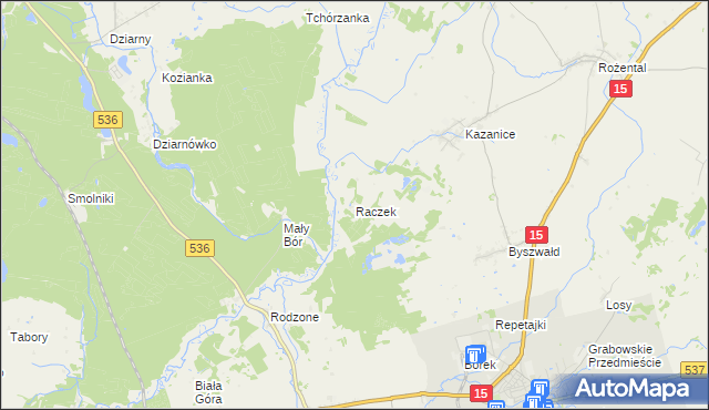 mapa Raczek, Raczek na mapie Targeo