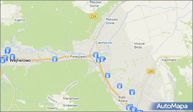 mapa Reda, Reda na mapie Targeo