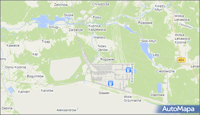 mapa Rogowiec, Rogowiec na mapie Targeo