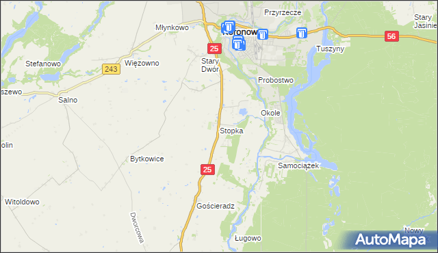 mapa Stopka, Stopka na mapie Targeo