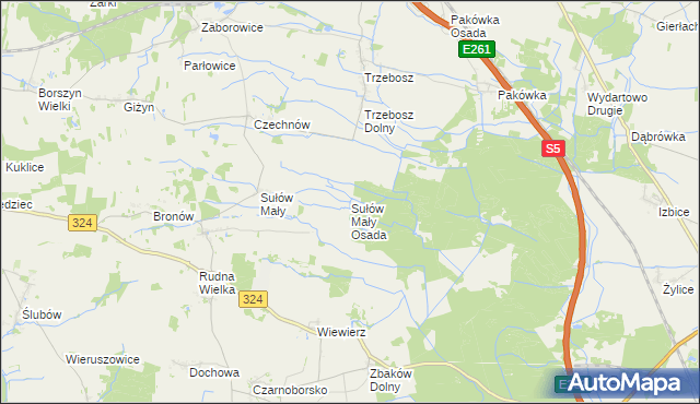 mapa Sułów Mały Osada, Sułów Mały Osada na mapie Targeo
