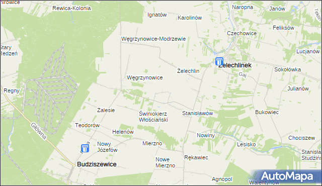 mapa Świniokierz Dworski, Świniokierz Dworski na mapie Targeo