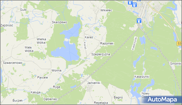 mapa Szeplerzyzna, Szeplerzyzna na mapie Targeo