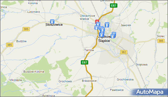 mapa Tarnów gmina Ząbkowice Śląskie, Tarnów gmina Ząbkowice Śląskie na mapie Targeo