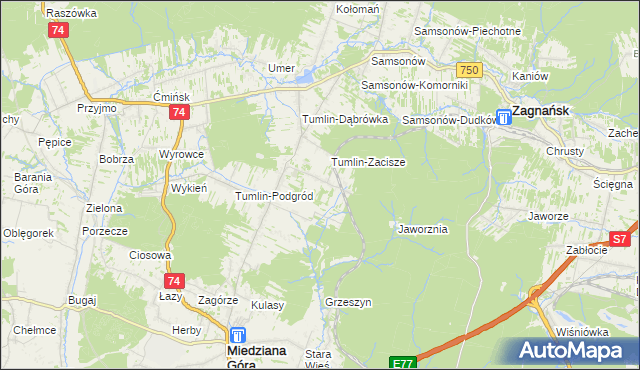 mapa Tumlin-Węgle, Tumlin-Węgle na mapie Targeo