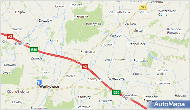 mapa Wola Niedźwiedzia, Wola Niedźwiedzia na mapie Targeo