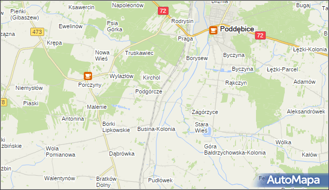 mapa Bałdrzychów, Bałdrzychów na mapie Targeo