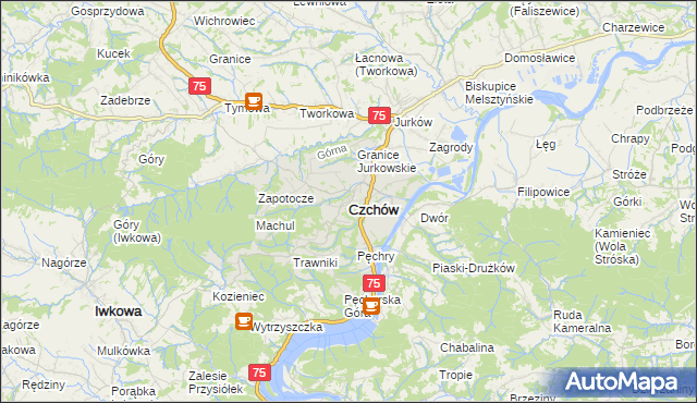 mapa Czchów, Czchów na mapie Targeo