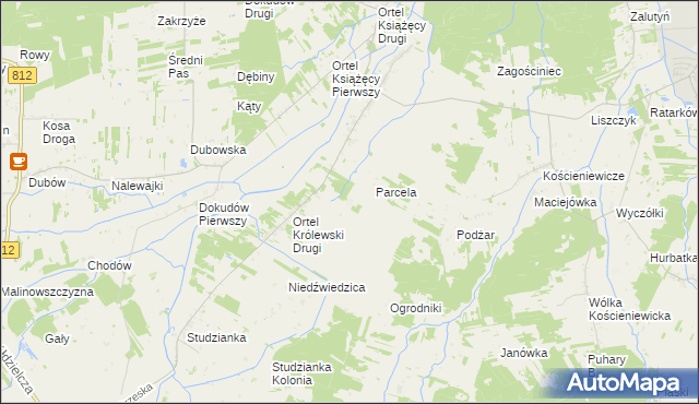 mapa Czworaki gmina Piszczac, Czworaki gmina Piszczac na mapie Targeo