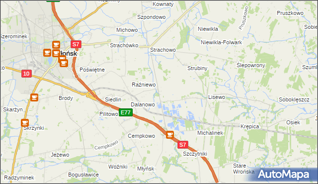 mapa Dalanówek, Dalanówek na mapie Targeo