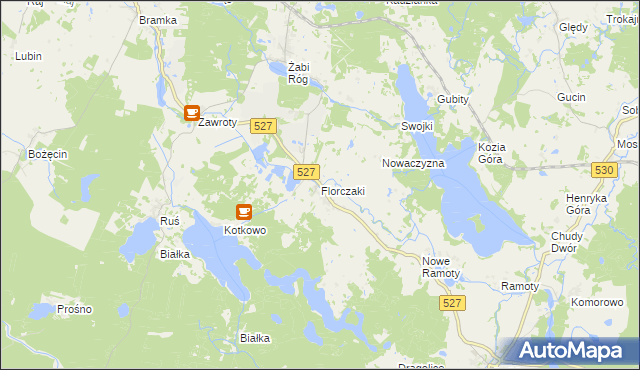 mapa Florczaki, Florczaki na mapie Targeo