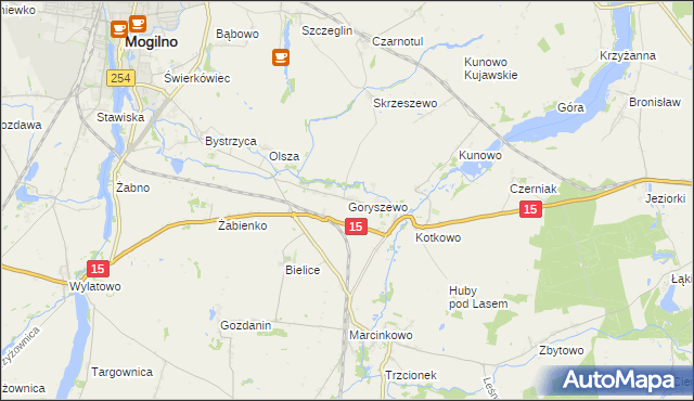 mapa Goryszewo, Goryszewo na mapie Targeo