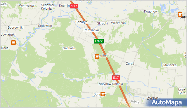 mapa Jaworów gmina Żyrzyn, Jaworów gmina Żyrzyn na mapie Targeo