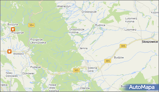 mapa Jemna, Jemna na mapie Targeo