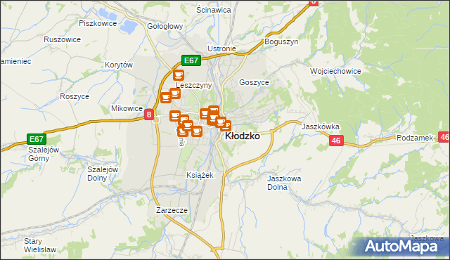 mapa Kłodzka, Kłodzko na mapie Targeo