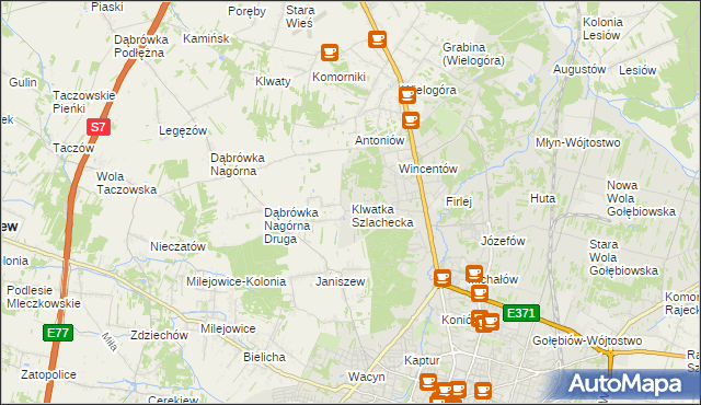 mapa Klwatka Szlachecka, Klwatka Szlachecka na mapie Targeo