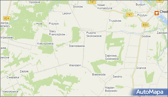 mapa Ludwików gmina Opole Lubelskie, Ludwików gmina Opole Lubelskie na mapie Targeo