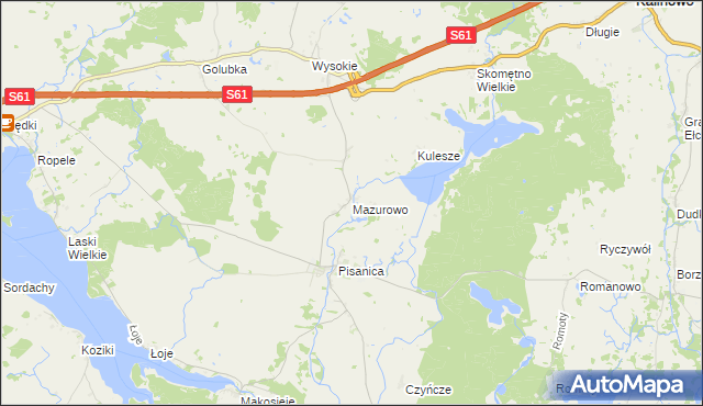 mapa Mazurowo, Mazurowo na mapie Targeo