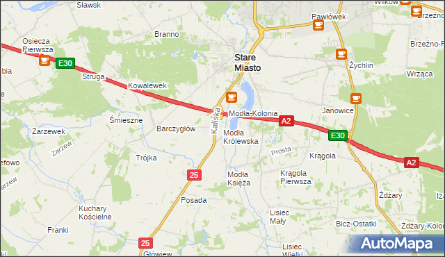 mapa Modła Królewska, Modła Królewska na mapie Targeo