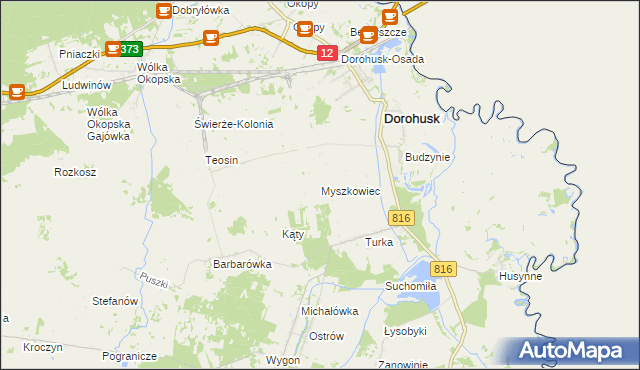 mapa Myszkowiec, Myszkowiec na mapie Targeo