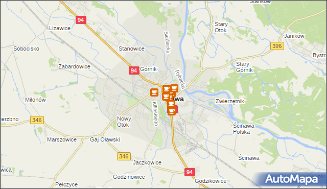 mapa Oława, Oława na mapie Targeo