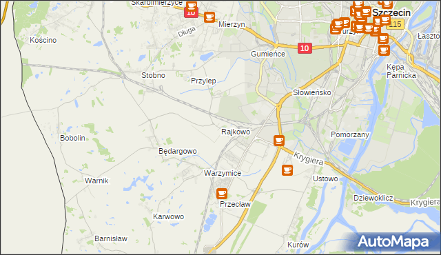 mapa Rajkowo, Rajkowo na mapie Targeo