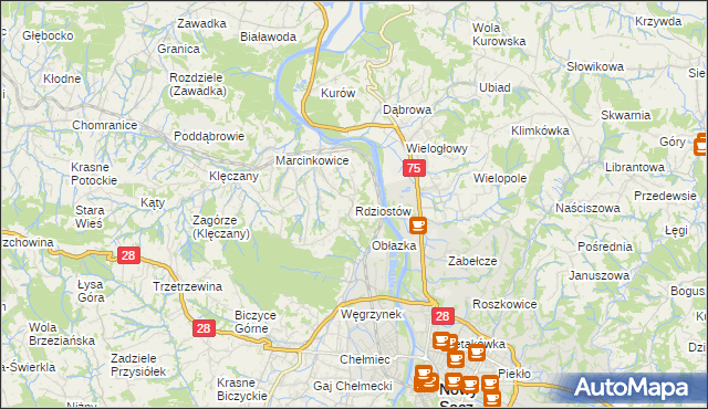 mapa Rdziostów, Rdziostów na mapie Targeo
