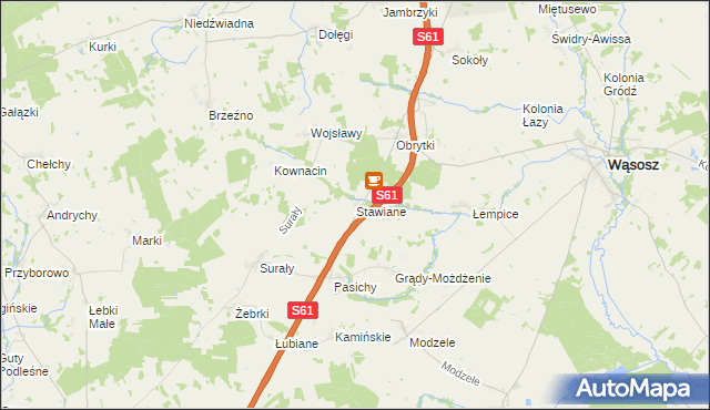 mapa Stawiane, Stawiane na mapie Targeo