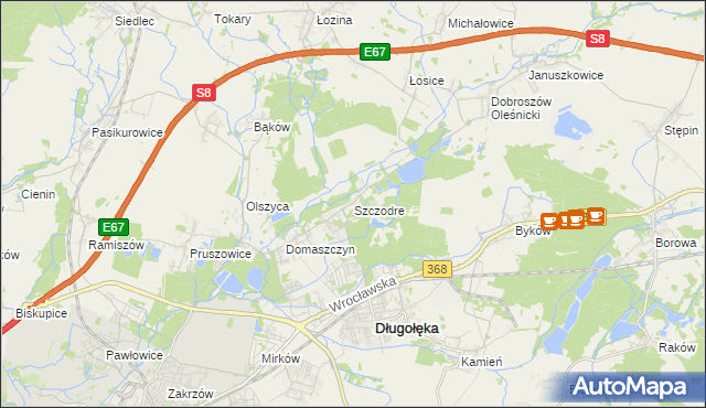 mapa Szczodre, Szczodre na mapie Targeo