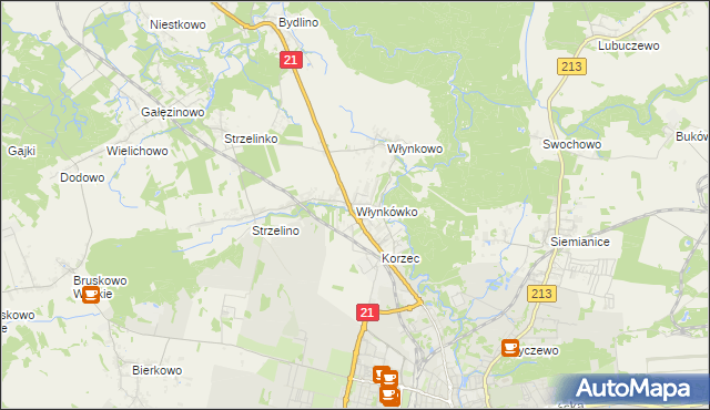 mapa Włynkówko, Włynkówko na mapie Targeo