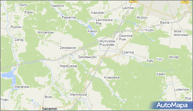 mapa Miny, Miny na mapie Targeo