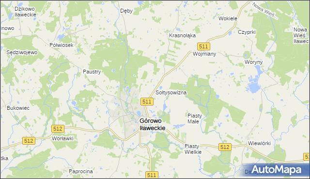 mapa Sołtysowizna, Sołtysowizna na mapie Targeo