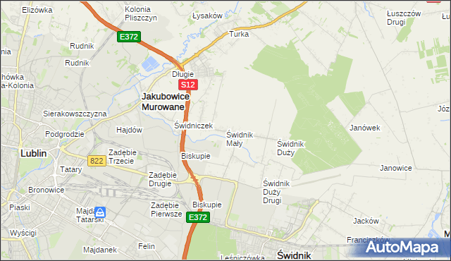 mapa Świdnik Mały, Świdnik Mały na mapie Targeo