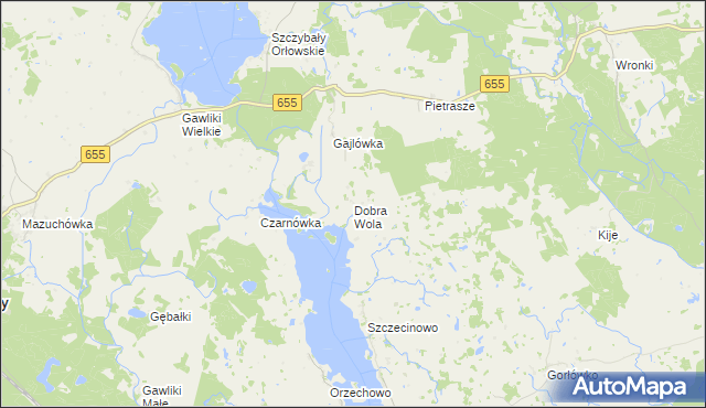 mapa Dobra Wola gmina Stare Juchy, Dobra Wola gmina Stare Juchy na mapie Targeo