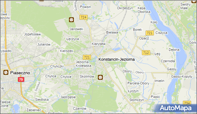 mapa Konstancin-Jeziorna, Konstancin-Jeziorna na mapie Targeo