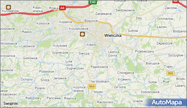 mapa Rożnowa, Rożnowa na mapie Targeo