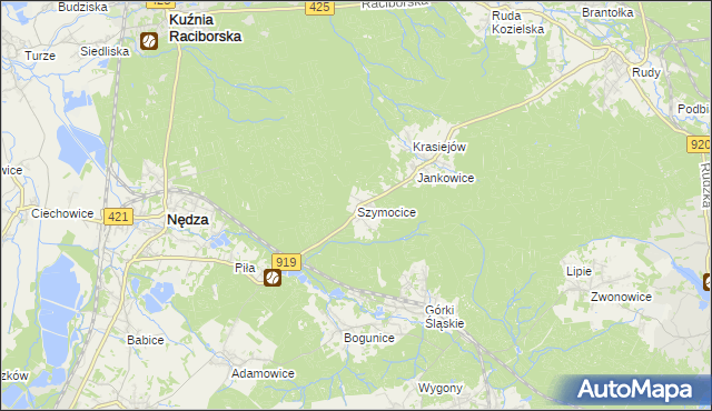 mapa Szymocice, Szymocice na mapie Targeo