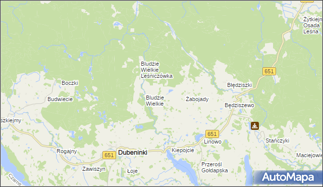 mapa Bludzie Małe, Bludzie Małe na mapie Targeo