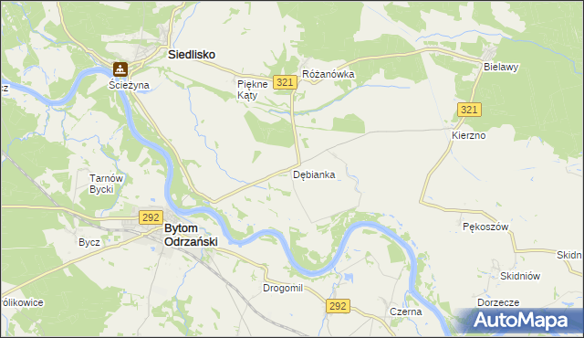 mapa Dębianka, Dębianka na mapie Targeo