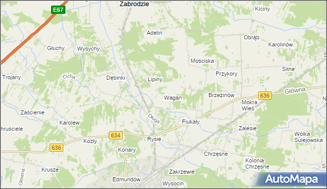 mapa Wagan, Wagan na mapie Targeo