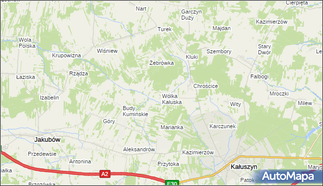 mapa Wólka Kałuska, Wólka Kałuska na mapie Targeo