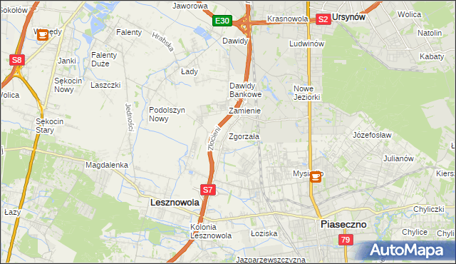 mapa Zgorzała, Zgorzała na mapie Targeo